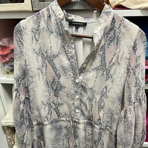 Tiered Snake Print Dress